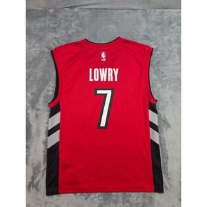 Adidas NBA Toronto Raptors Kyle Lowry 7 Red Basketball Jersey Mens Small